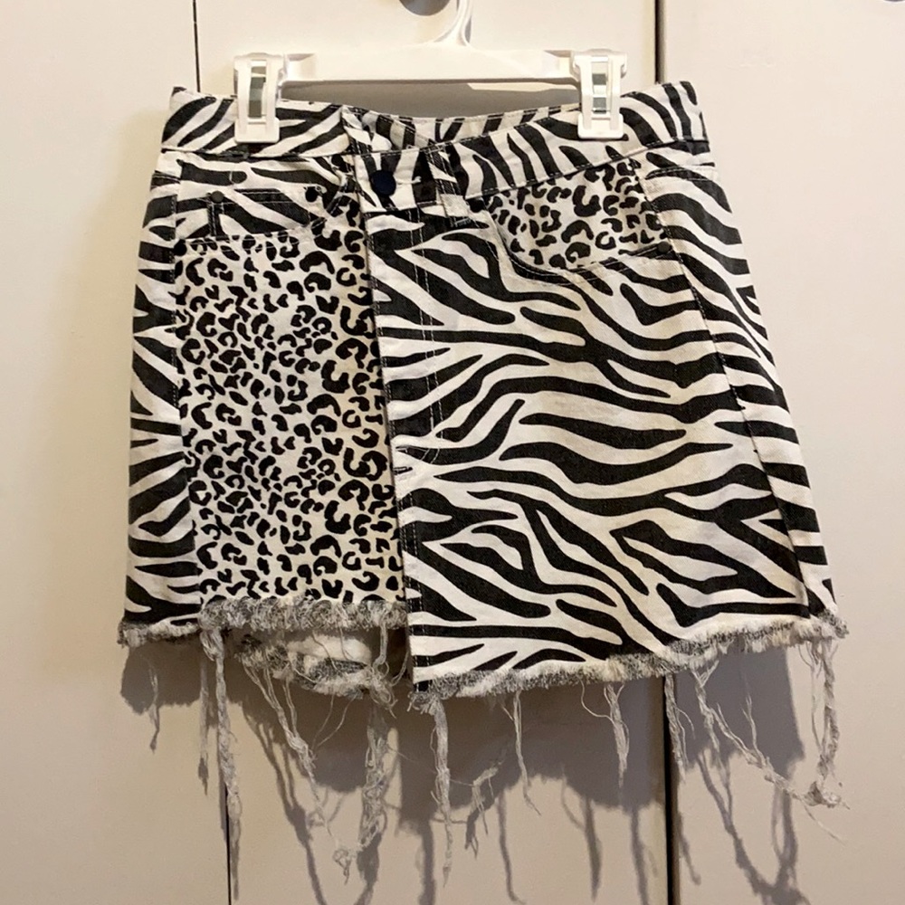 Whiskey Darling Boutique distressed animal skirt